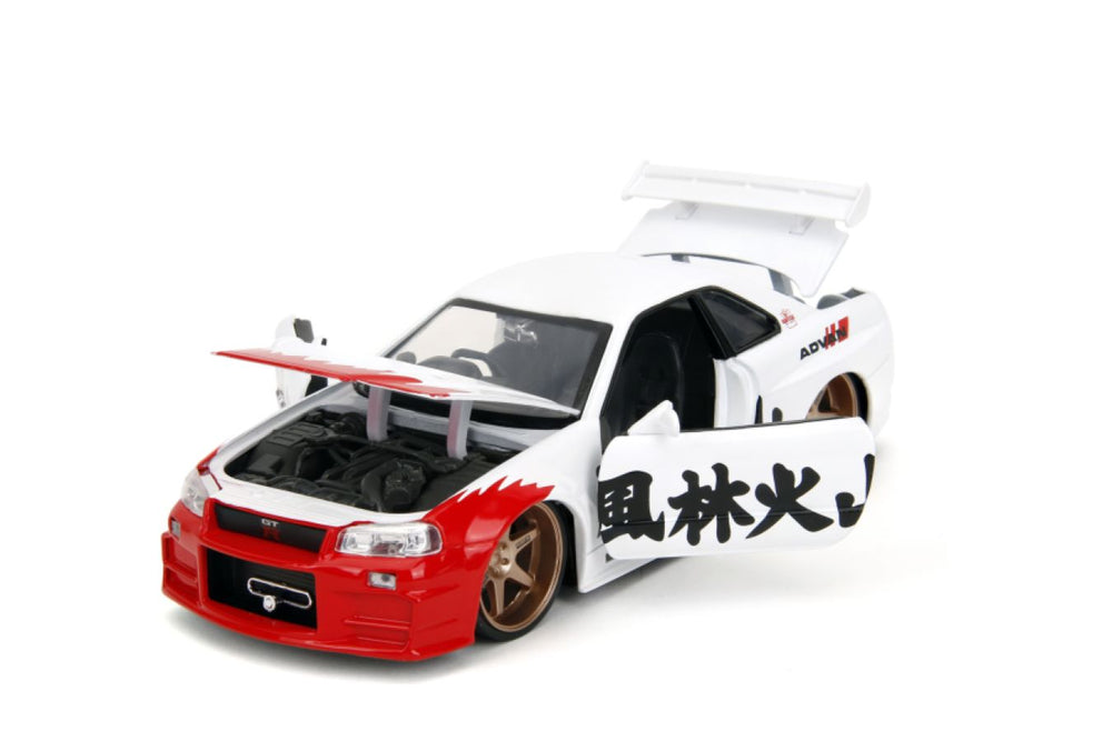 Image Pop Weasel - Image 7 of Street Fighter - Nissan Skyline GTR R34 (with Ryu figure) 1:24 Scale Diecast Vehicle Set - Jada Toys - Diecast - Image - Pop Weasel