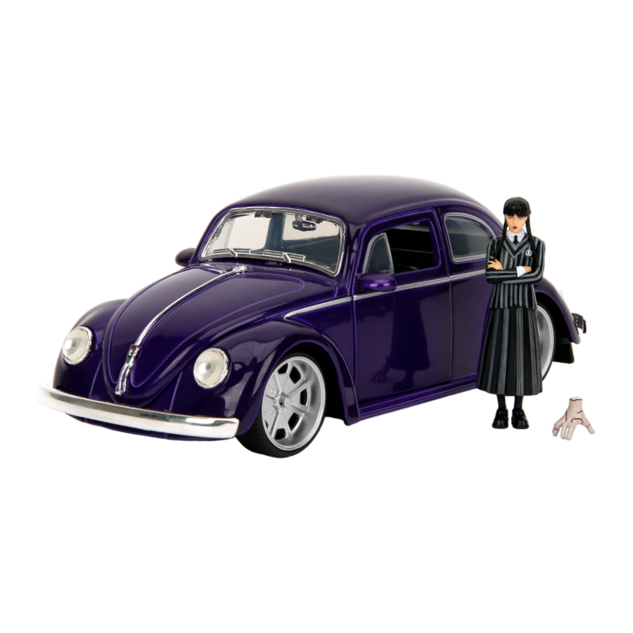 Wednesday (TV) - VW Beetle (with Wednesday) 1:24 Scale Diecast Vehicle - Jada Toys - Diecast - Image - Pop Weasel