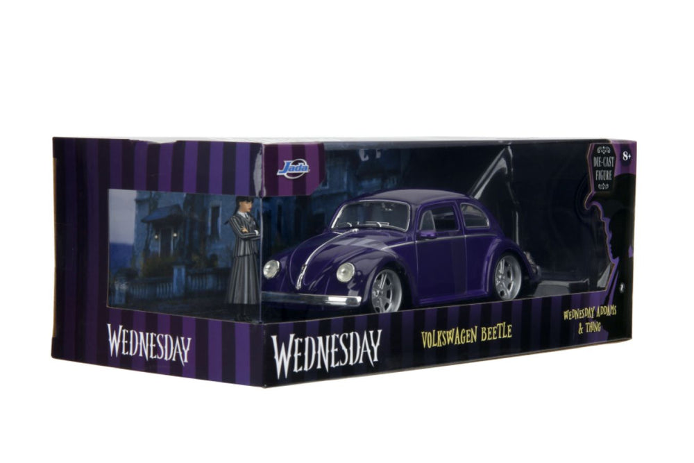 Image Pop Weasel - Image 11 of Wednesday (TV) - VW Beetle (with Wednesday) 1:24 Scale Diecast Vehicle - Jada Toys - Diecast - Image - Pop Weasel