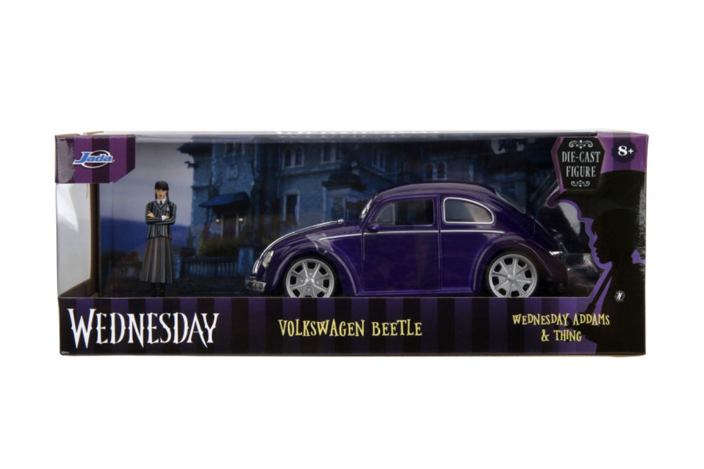 Image Pop Weasel - Image 12 of Wednesday (TV) - VW Beetle (with Wednesday) 1:24 Scale Diecast Vehicle - Jada Toys - Diecast - Image - Pop Weasel