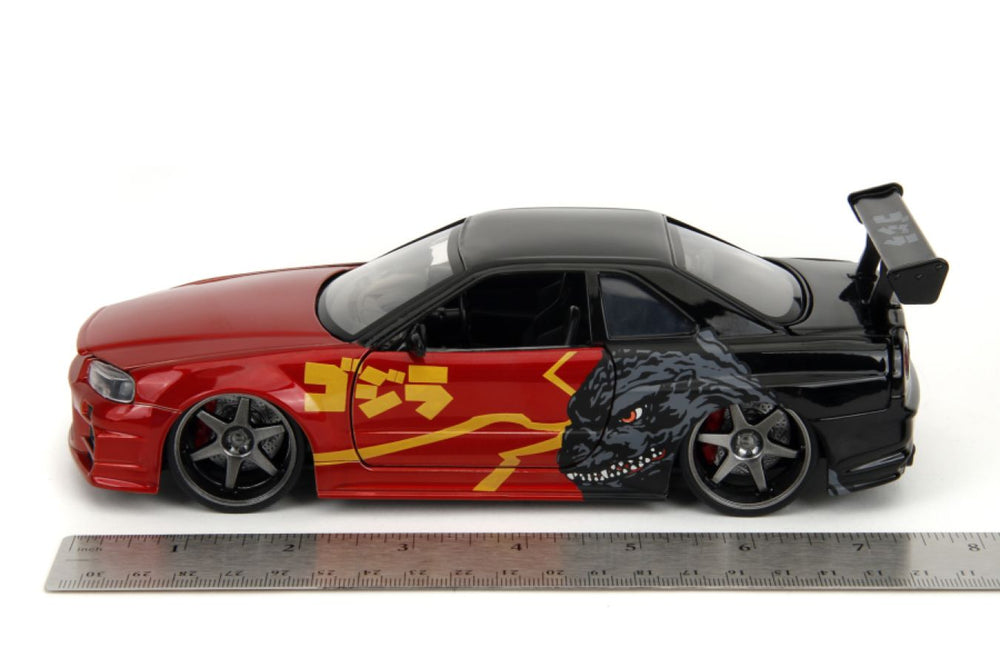 Image Pop Weasel - Image 7 of Godzilla - Nissan GTR 1:24 Scale Diecast Vehicle - Jada Toys - Diecast - Image - Pop Weasel