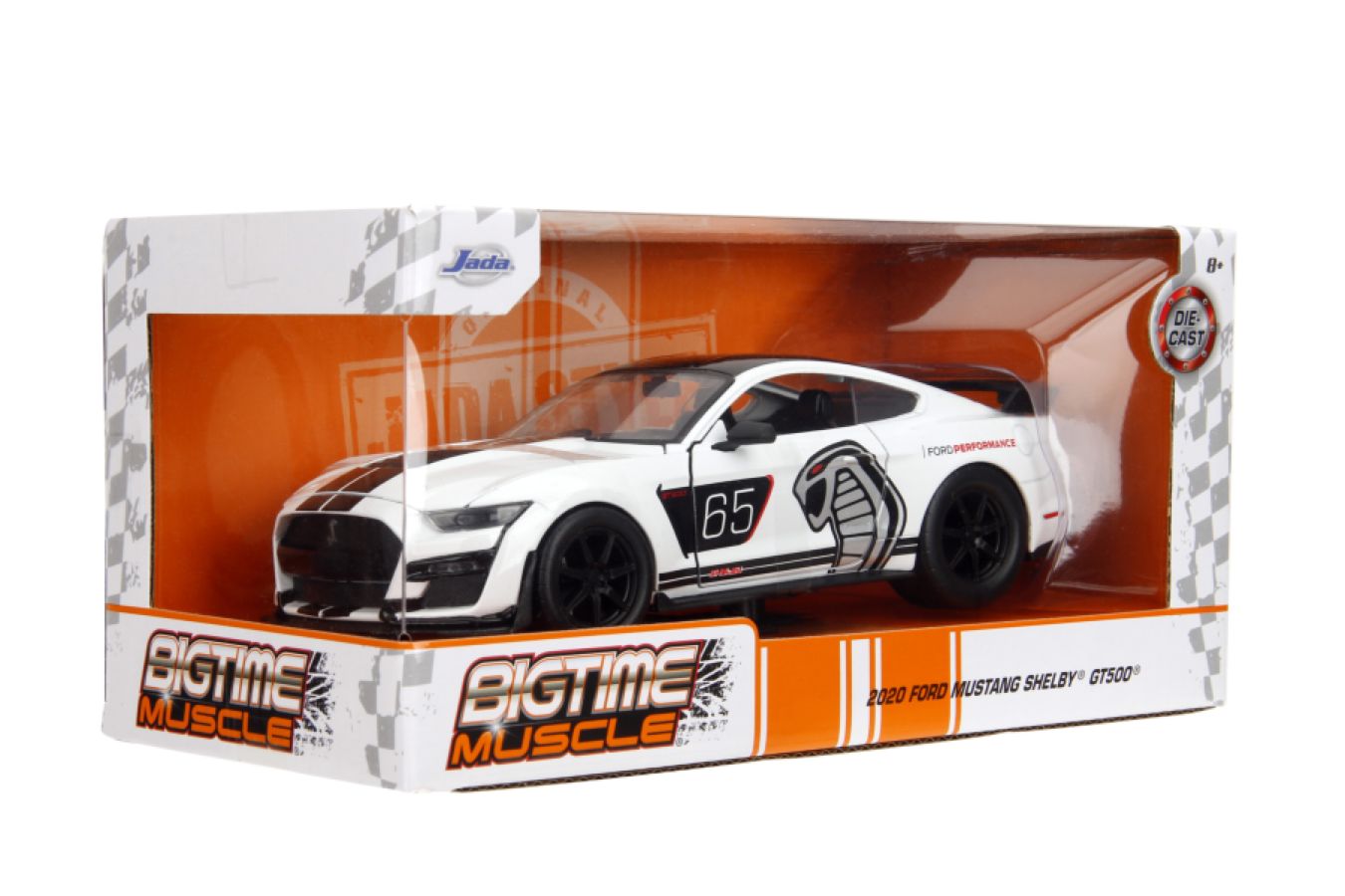 Image Pop Weasel - Image 8 of Big Time Muscle: Dark Horse - 2020 Ford Mustang Shelby GT500 1:24 Scale Diecast Vehicle - Jada Toys