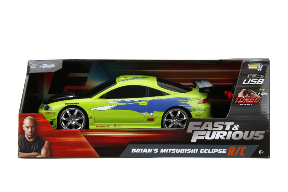 Image Pop Weasel - Image 10 of Fast and Furious - 1995 Mitsubishi Eclipse 1:16 Scale Remote Control Car - Jada Toys -  - Image - Pop Weasel