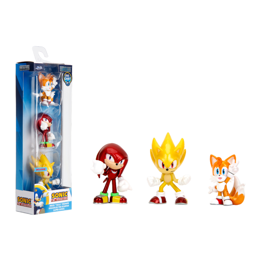 Sonic the Hedgehog - 2.5" Metalfigs Diecast 3-Pack - Jada Toys - Diecast - Image - Pop Weasel