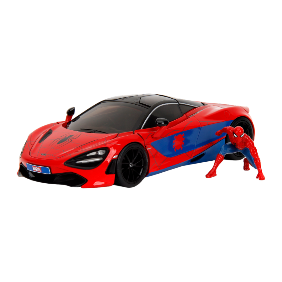 Hollywood Rides - Spider-Man with McLaren 720S 1:24 Scale Diecast Vehicle Set - Jada Toys - Diecast - Image - Pop Weasel