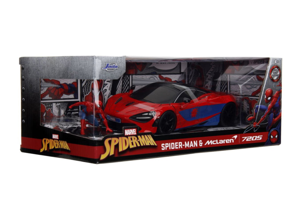 Image Pop Weasel - Image 9 of Hollywood Rides - Spider-Man with McLaren 720S 1:24 Scale Diecast Vehicle Set - Jada Toys - Diecast - Image - Pop Weasel