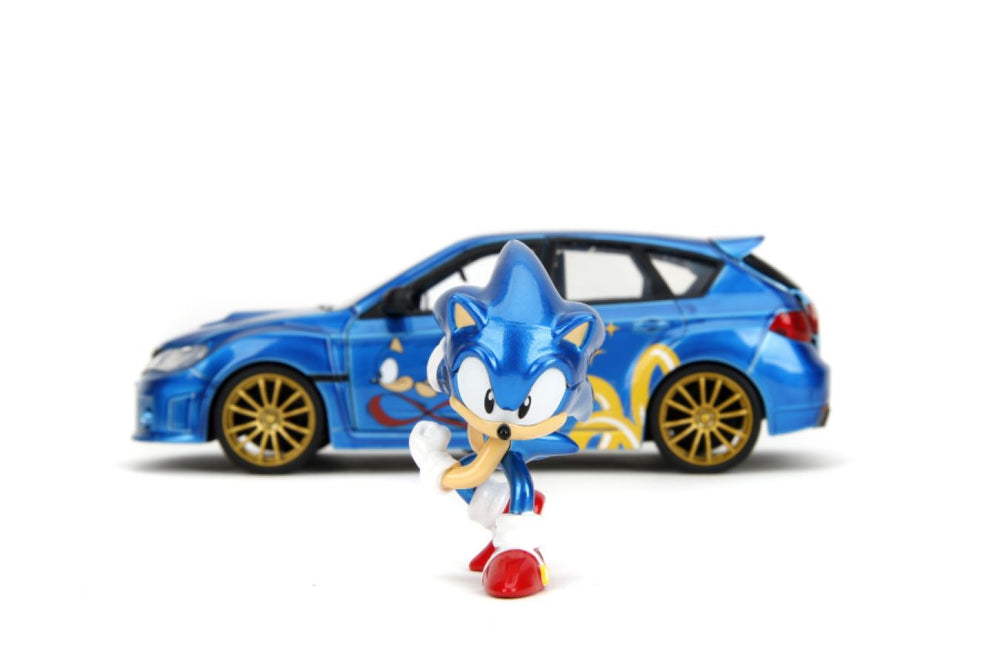 Image Pop Weasel - Image 2 of Sonic  - Subaru STI with Sonic Figure 1:24 Scale Diecast Vehicle - Jada Toys - Diecast - Image - Pop Weasel