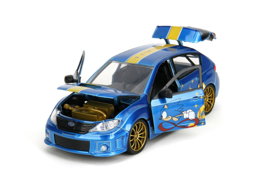 Image Pop Weasel - Image 7 of Sonic  - Subaru STI with Sonic Figure 1:24 Scale Diecast Vehicle - Jada Toys - Diecast - Image - Pop Weasel