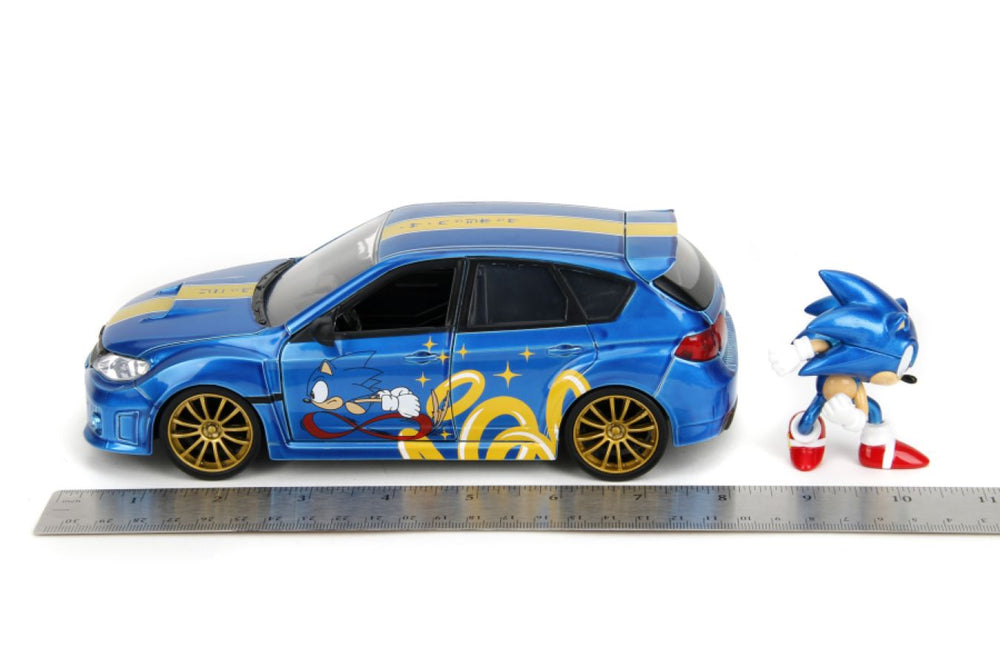 Image Pop Weasel - Image 9 of Sonic  - Subaru STI with Sonic Figure 1:24 Scale Diecast Vehicle - Jada Toys - Diecast - Image - Pop Weasel