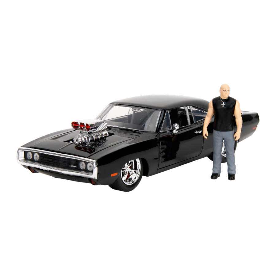 Hollywood Rides - 1970 Dodge Charger w/Dom Toretto 1:24 Diecast Set - Jada Toys - Diecast - Image - Pop Weasel