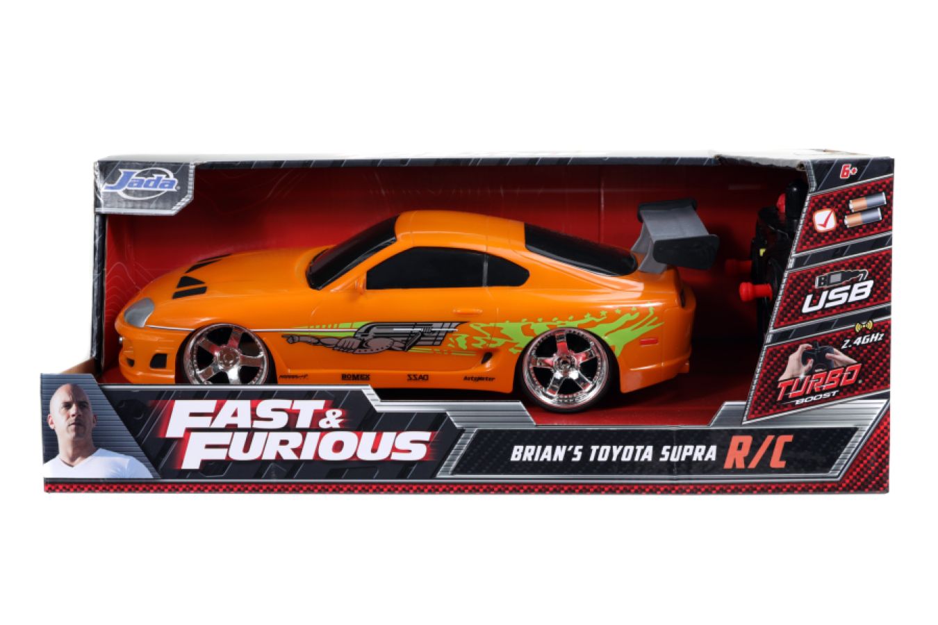 Image Pop Weasel - Image 7 of Fast & Furious - 1995 Toyota Supra 1:16 Scale Remote Control Car - Jada Toys