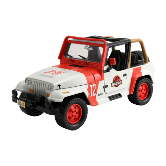 Pop Weasel Image of Jurassic World - '92 Jeep Wrangler 1:24 Scale Hollywood Ride - Jada Toys