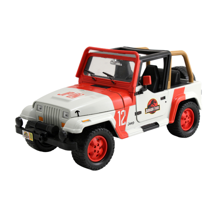 Pop Weasel Image of Jurassic World - '92 Jeep Wrangler 1:24 Scale Hollywood Ride - Jada Toys - Die Cast - Image - Pop Weasel