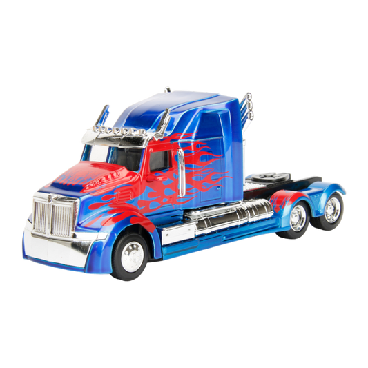 Pop Weasel Image of Transformers 5 - Optimus Prime Western Star Truck Free Rolling 1:32 Scale Hollywood Ride - Jada Toys