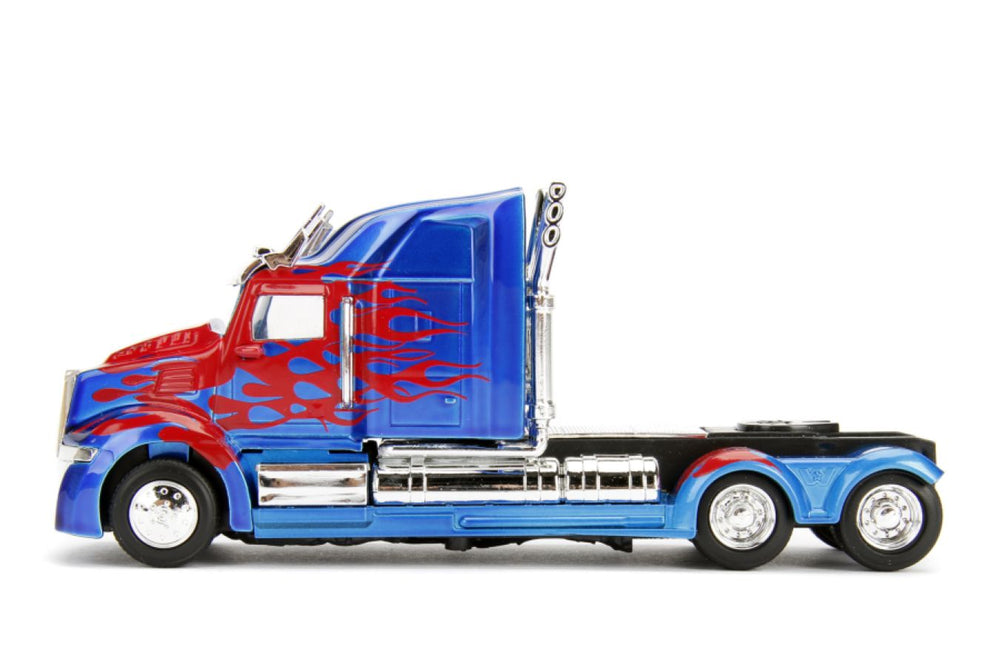 Pop Weasel - Image 2 of Transformers 5 - Optimus Prime Western Star Truck Free Rolling 1:32 Scale Hollywood Ride - Jada Toys - Die Cast - Image - Pop Weasel