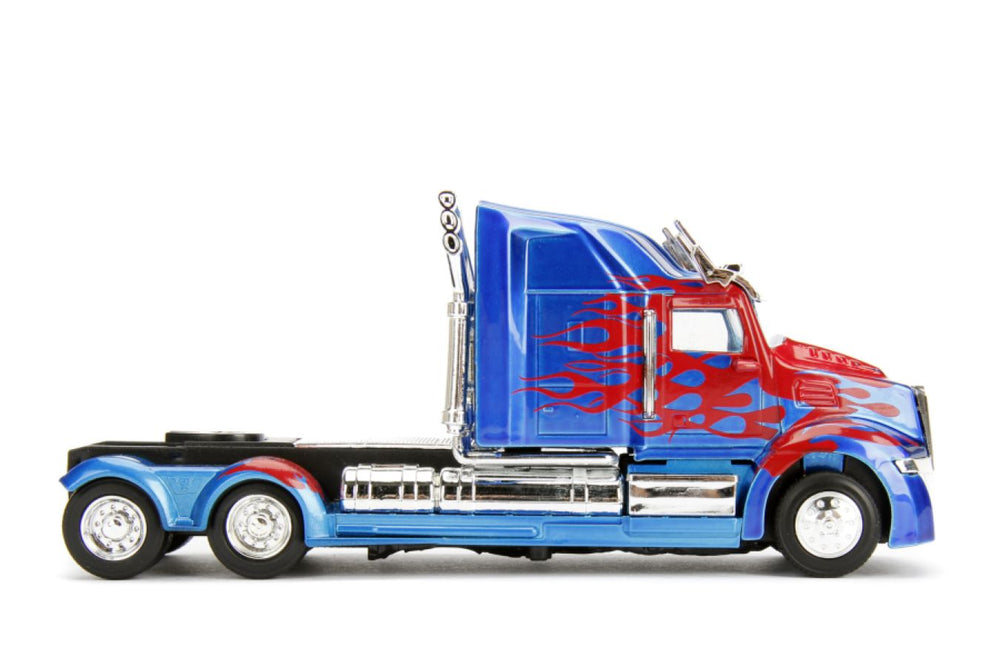 Pop Weasel - Image 4 of Transformers 5 - Optimus Prime Western Star Truck Free Rolling 1:32 Scale Hollywood Ride - Jada Toys - Die Cast - Image - Pop Weasel