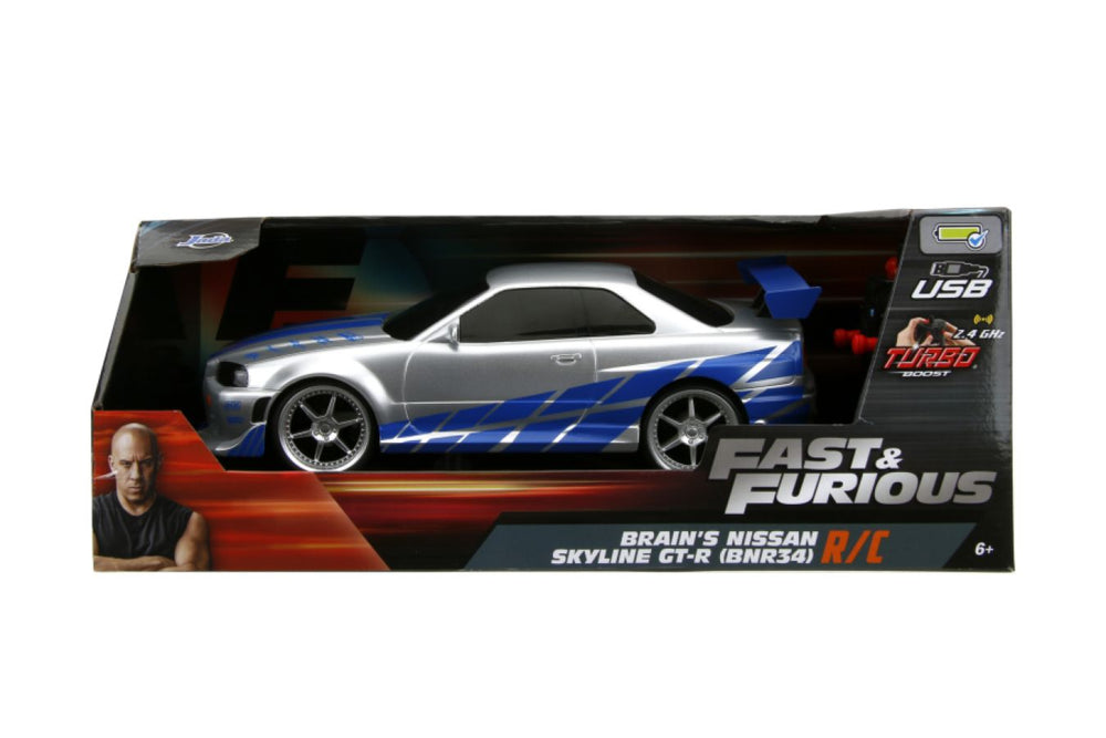 Image Pop Weasel - Image 9 of Fast & Furious - 2002 Nissan Skyline GT-R (BNR34) 1:16 Scale Remote Control Car - Jada Toys - Remote Control Car - Image - Pop Weasel