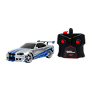 Fast & Furious - 2002 Nissan Skyline GT-R (BNR34) 1:24 Scale Remote Control Car - Jada Toys