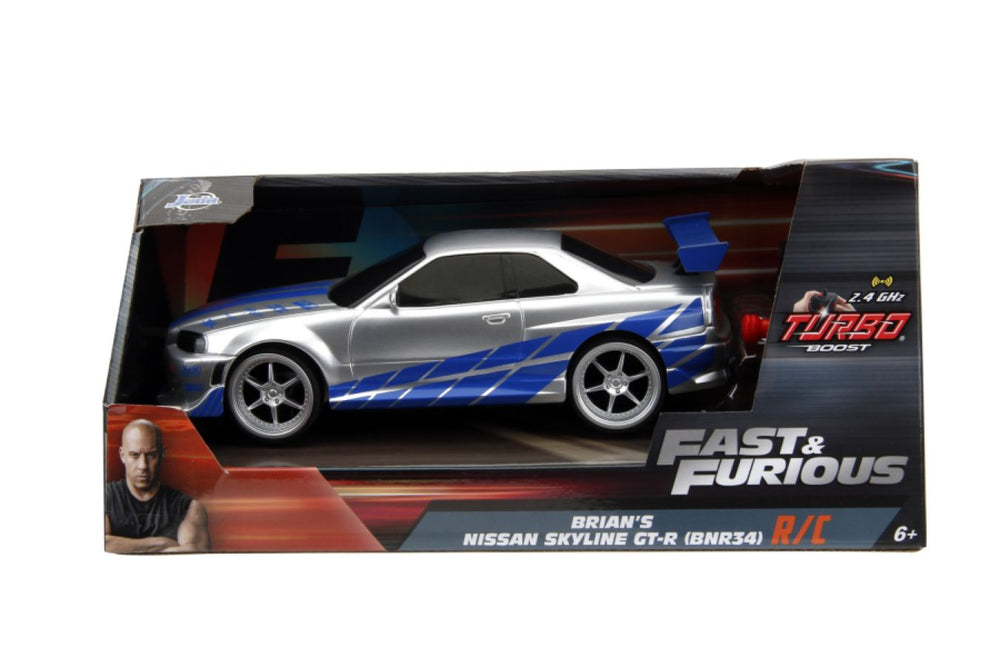 Image Pop Weasel - Image 10 of Fast & Furious - 2002 Nissan Skyline GT-R (BNR34) 1:24 Scale Remote Control Car - Jada Toys - Remote Control Car - Image - Pop Weasel