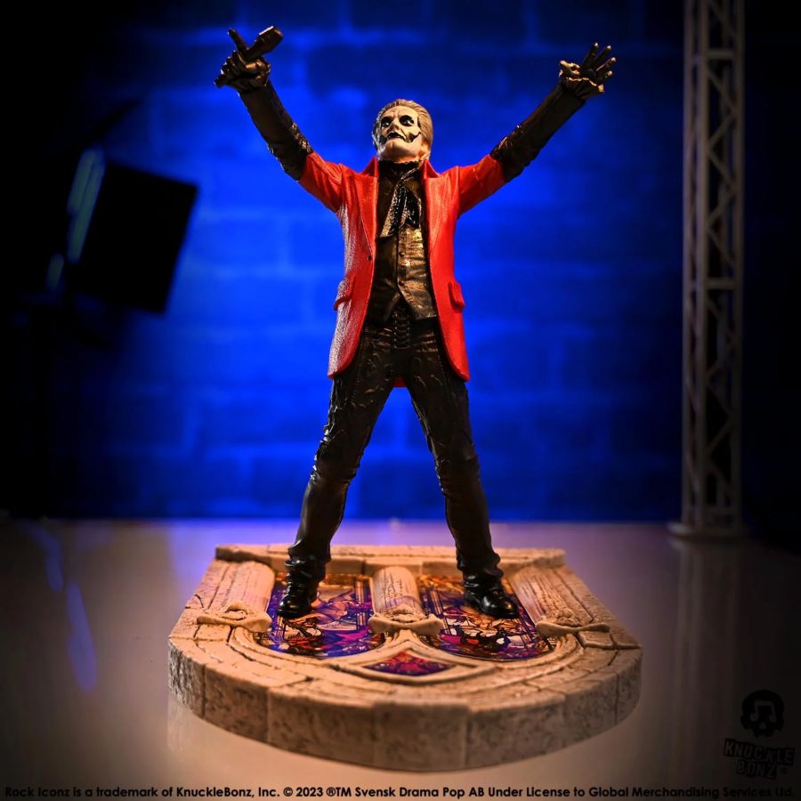 Pop Weasel - Image 4 of Ghost - Papa Emeritus 4 (Red Jacket) Rock Iconz Statue - KnuckleBonz - Statue - Image - Pop Weasel