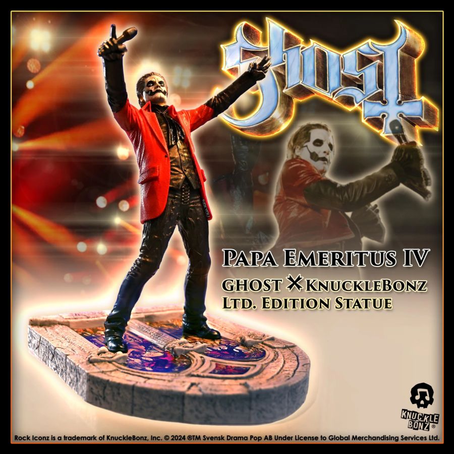 Pop Weasel - Image 8 of Ghost - Papa Emeritus 4 (Red Jacket) Rock Iconz Statue - KnuckleBonz - Statue - Image - Pop Weasel