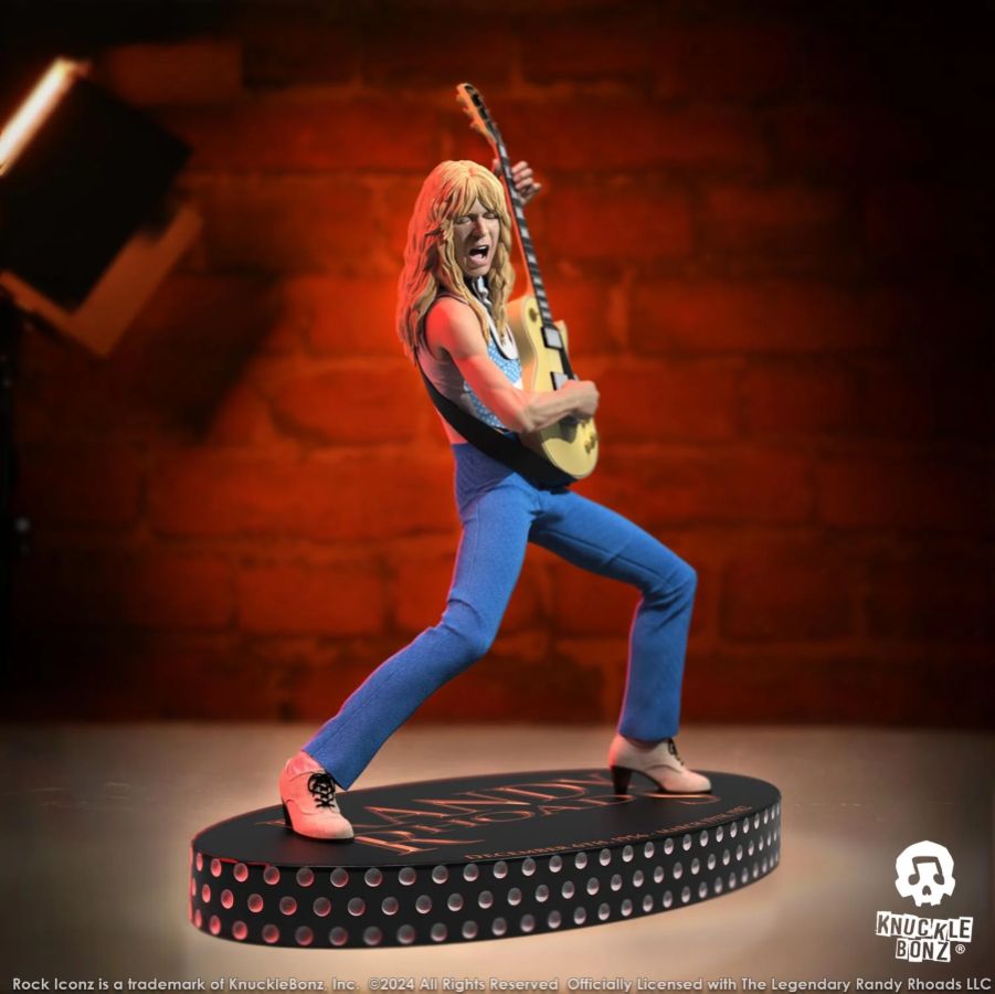 Image Pop Weasel - Image 3 of Randy Rhoads 4 - The Early Years (Blue Version) Rock Iconz Statue - Knucklebonz - Statue - Image - Pop Weasel