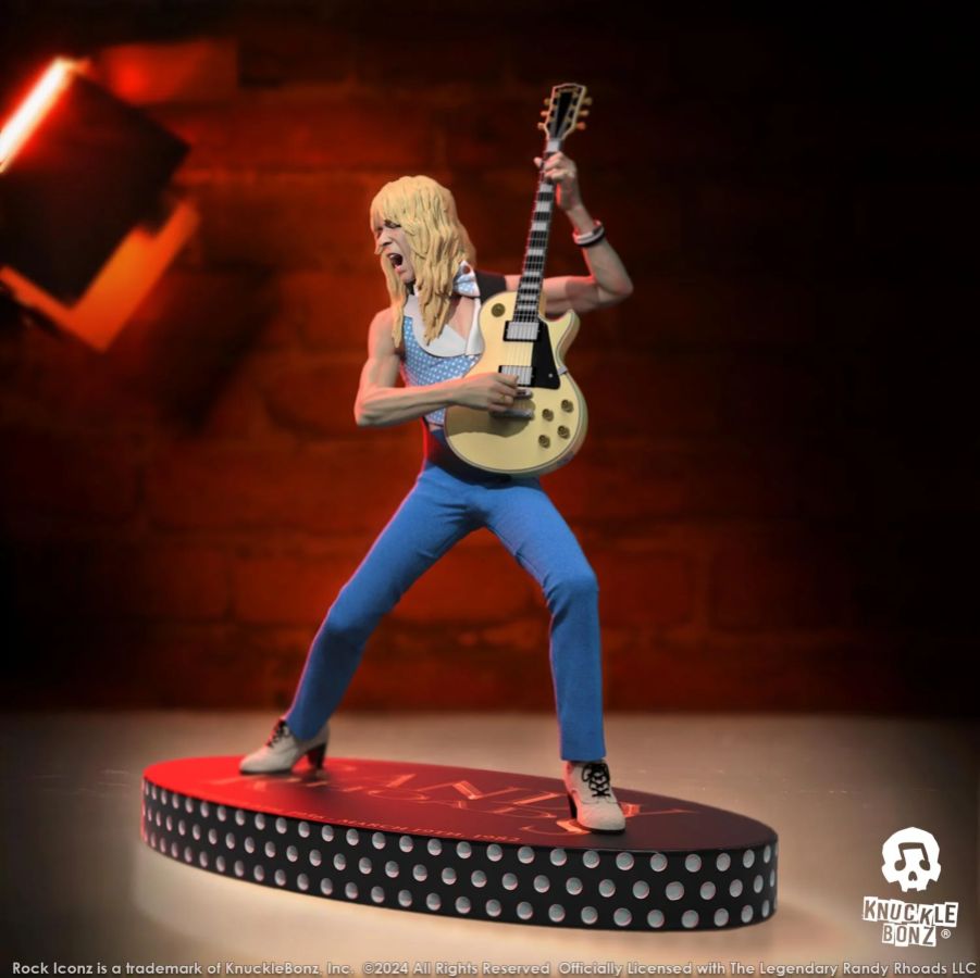 Image Pop Weasel - Image 4 of Randy Rhoads 4 - The Early Years (Blue Version) Rock Iconz Statue - Knucklebonz - Statue - Image - Pop Weasel