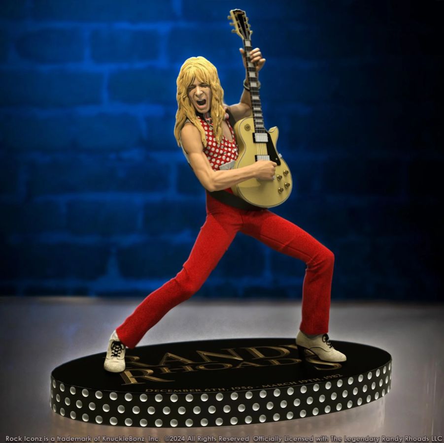 Image Pop Weasel - Image 2 of Randy Rhoads IV - The Early Years (Red Version) Rock Iconz Statue - Knucklebonz - Statue - Image - Pop Weasel