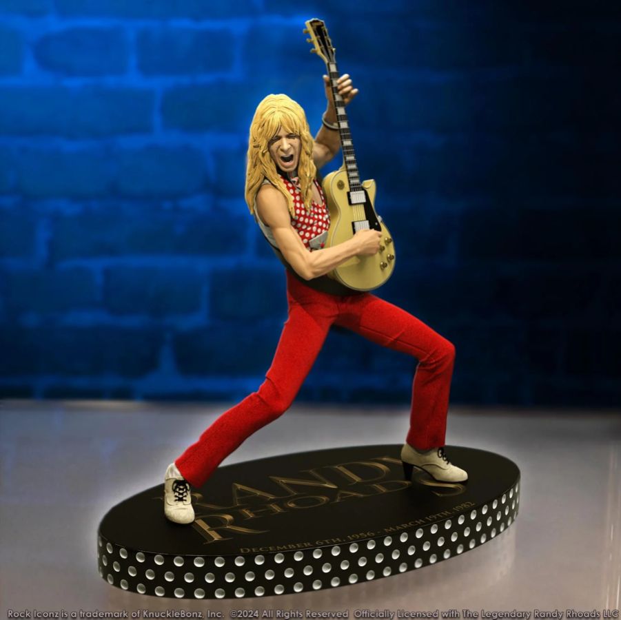 Image Pop Weasel - Image 3 of Randy Rhoads IV - The Early Years (Red Version) Rock Iconz Statue - Knucklebonz - Statue - Image - Pop Weasel