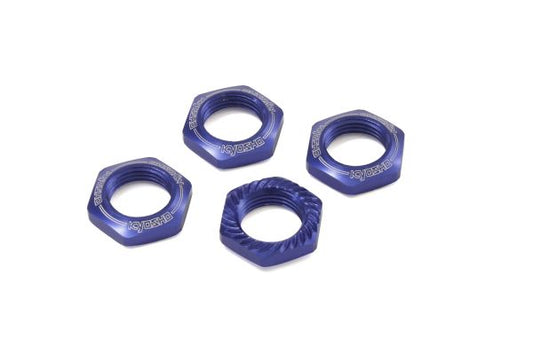 Wheel Nut: Blue Serated (4)