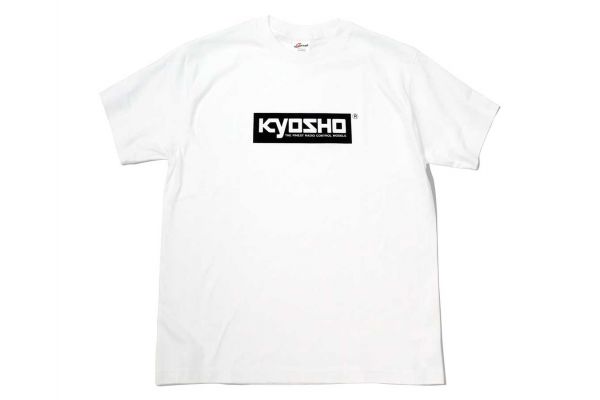 T Shirt L: Box Logo White - Model - Image - Pop Weasel