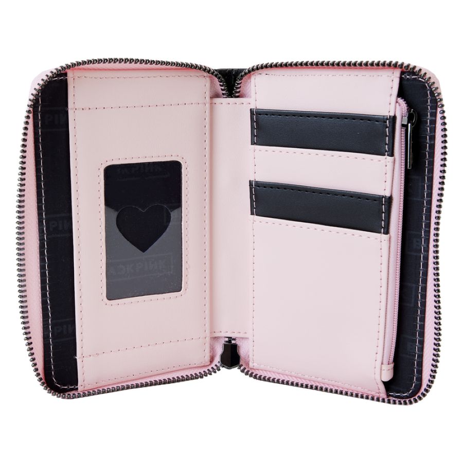 Pop Weasel - Image 4 of Blackpink - All-Over-Print Heart Zip Around Wallet - Loungefly