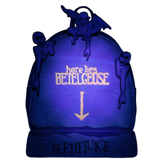 Pop Weasel - Image 2 of Beetlejuice - Tombstone US Exclusive Glow Mini Backpack [RS] - Loungefly