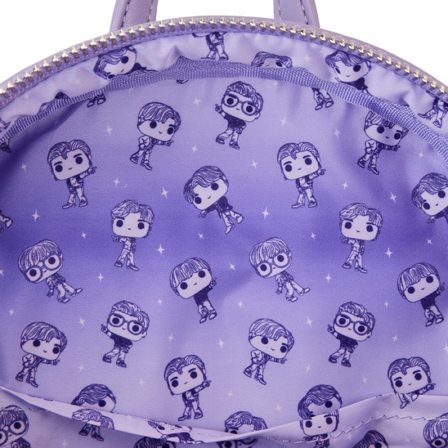 Pop Weasel - Image 4 of BTS - Funko Pop! By Loungefly BTS Logo Iridescent Purple Mini Backpack - Loungefly - Bags, Wallets & Purses - Image - Pop Weasel