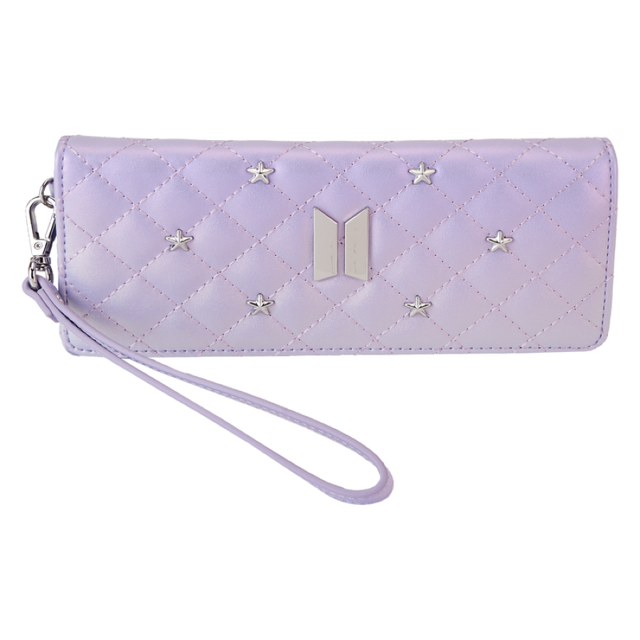 Pop Weasel Image of BTS - Funko Pop! By Loungefly BTS Logo Iridescent Purple Flap Wallet - Loungefly - Bags, Wallets & Purses - Image - Pop Weasel