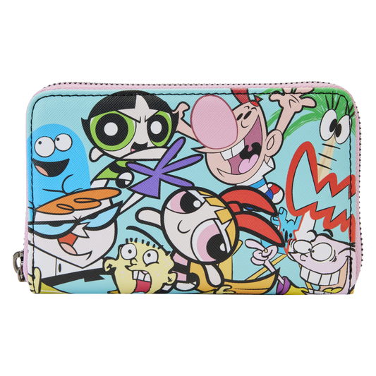 Pop Weasel Image of Cartoon Network - Retro Collage Zip Around Wallet - Loungefly