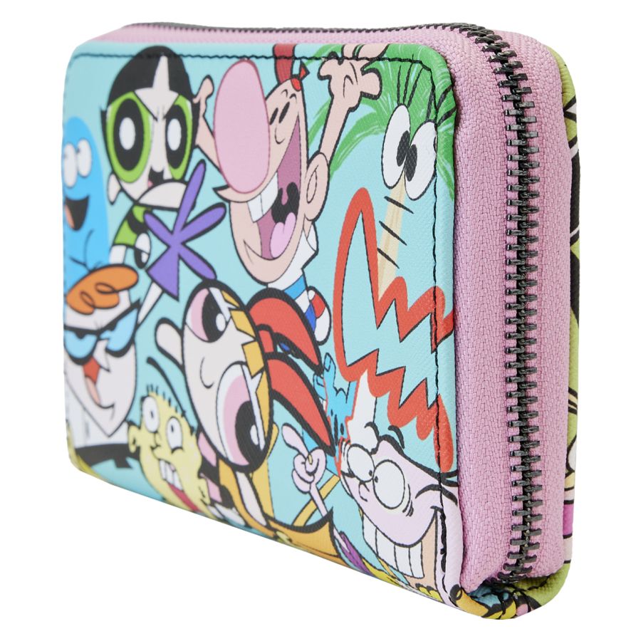 Pop Weasel - Image 2 of Cartoon Network - Retro Collage Zip Around Wallet - Loungefly - Bags, Wallets & Purses - Image - Pop Weasel