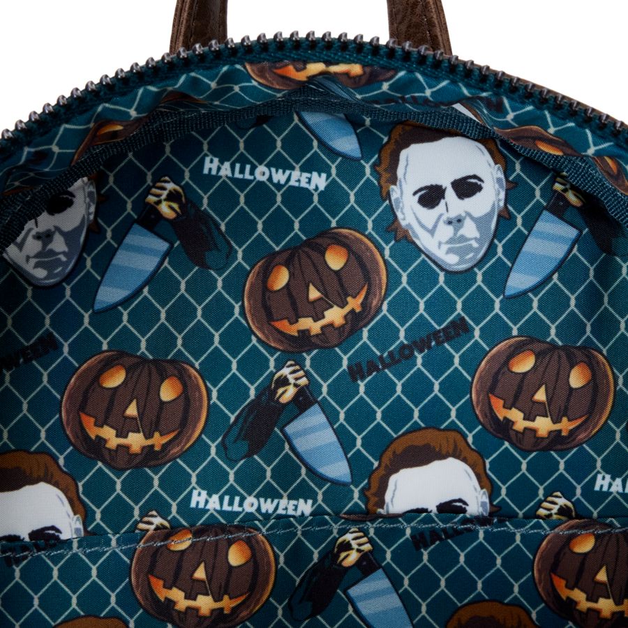 Image Pop Weasel - Image 8 of Halloween - Michael Myers Pumpkin Glow Mini Backpack (with Coin Bag) - Loungefly