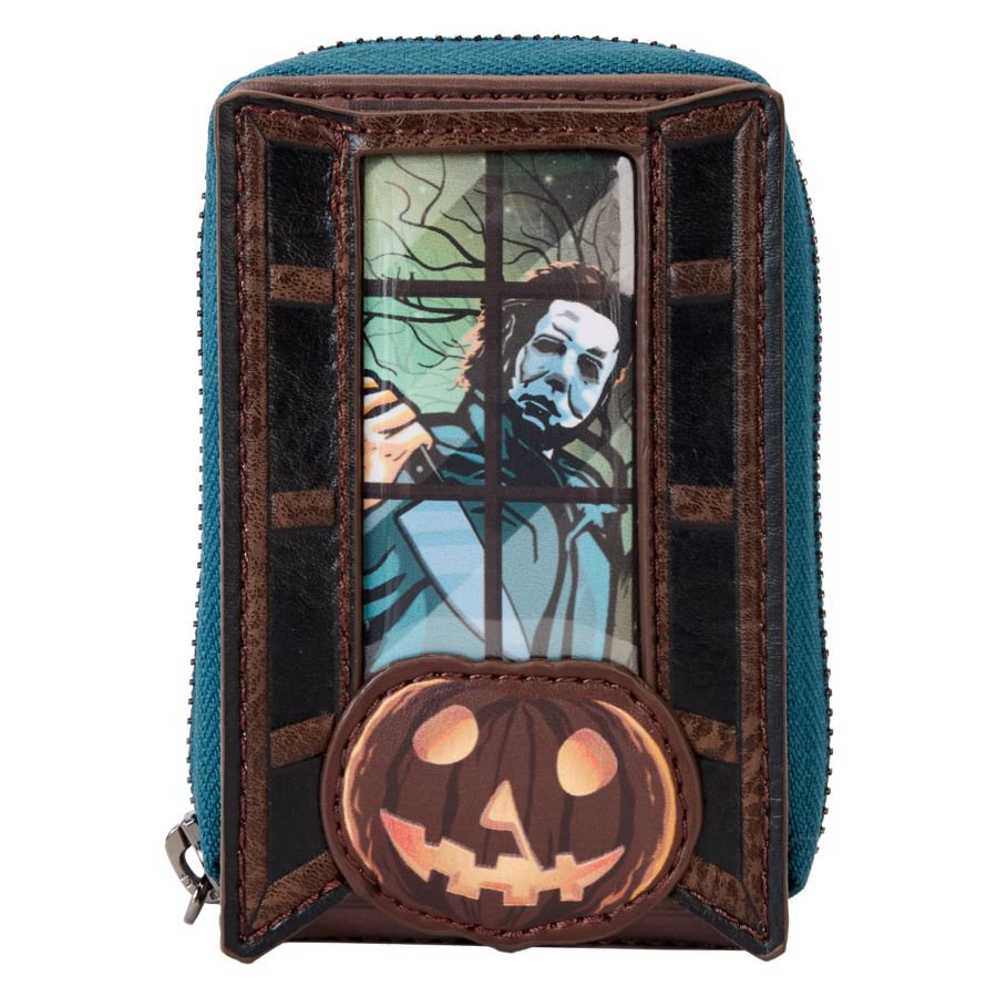 Image Pop Weasel - Image 3 of Halloween - Michael Myers Pumpkin Glow Accordion Zip Around Wallet - Loungefly - Bags, Wallets & Purses - Image - Pop Weasel