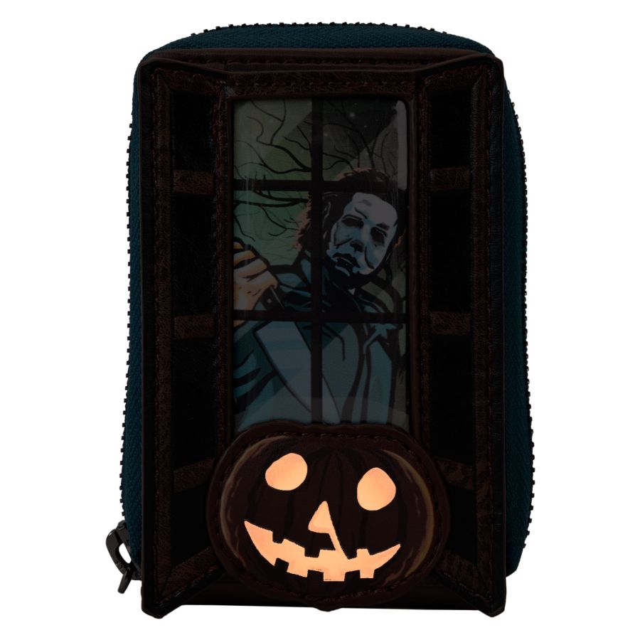 Image Pop Weasel - Image 4 of Halloween - Michael Myers Pumpkin Glow Accordion Zip Around Wallet - Loungefly - Bags, Wallets & Purses - Image - Pop Weasel