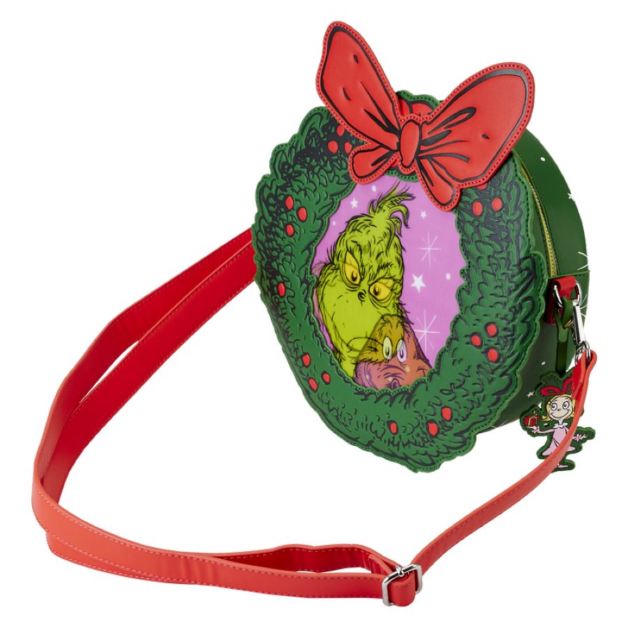 Pop Weasel - Image 2 of Dr Seuss - Dr. Seuss' How the Grinch Stole Christmas! Wreath Crossbody - Loungefly - Bags, Wallets & Purses - Image - Pop Weasel