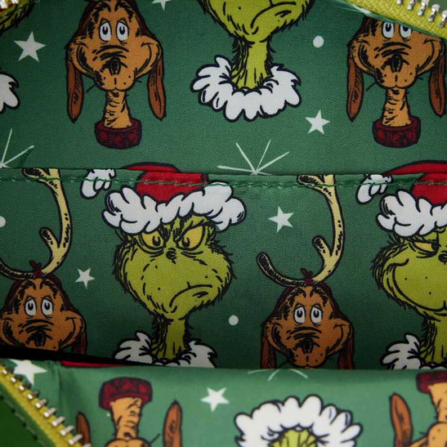 Pop Weasel - Image 4 of Dr Seuss - Dr. Seuss' How the Grinch Stole Christmas! Wreath Crossbody - Loungefly - Bags, Wallets & Purses - Image - Pop Weasel