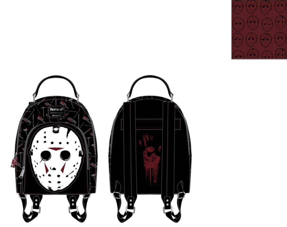 Pop Weasel Image of Friday the 13th - Jason Mask Mini Backpack - Loungefly - Bags, Wallets & Purses - Image - Pop Weasel