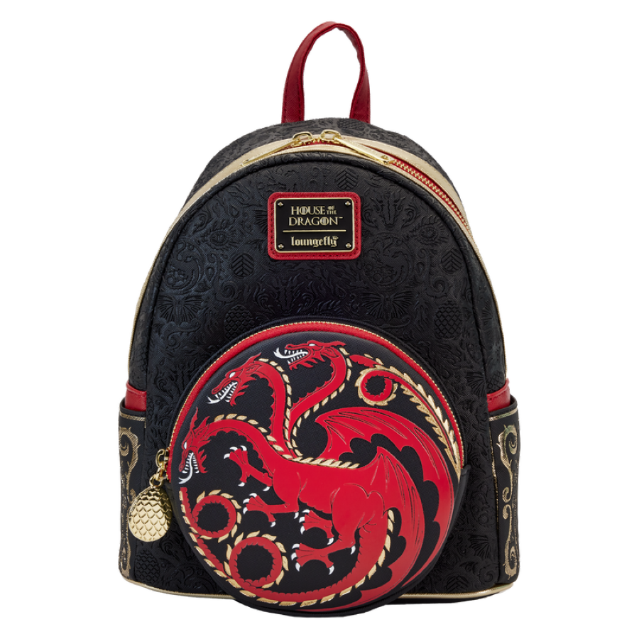 Pop Weasel Image of House Of The Dragon - All-Over Print House Targaryen Sigil Mini Backpack - Loungefly - Bags, Wallets & Purses - Image - Pop Weasel