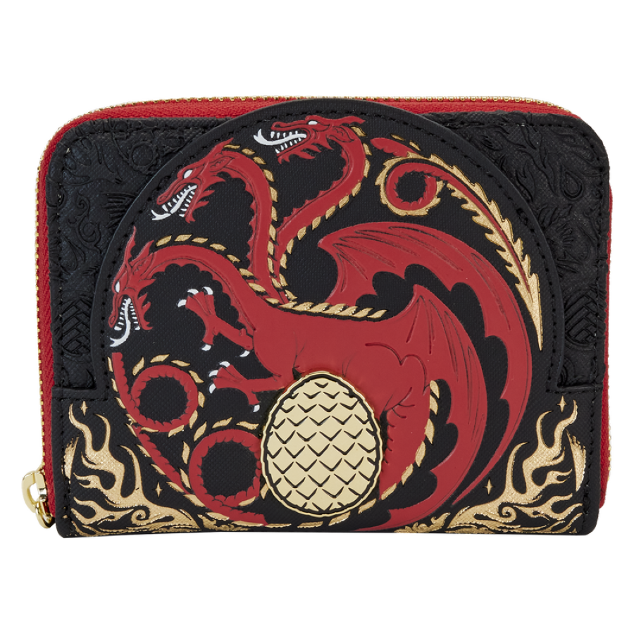 Pop Weasel Image of House Of The Dragon - All-Over Print House Targaryen Sigil Zip Around Wallet - Loungefly - Bags, Wallets & Purses - Image - Pop Weasel