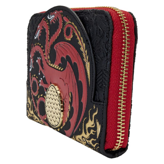 Pop Weasel - Image 2 of House Of The Dragon - All-Over Print House Targaryen Sigil Zip Around Wallet - Loungefly