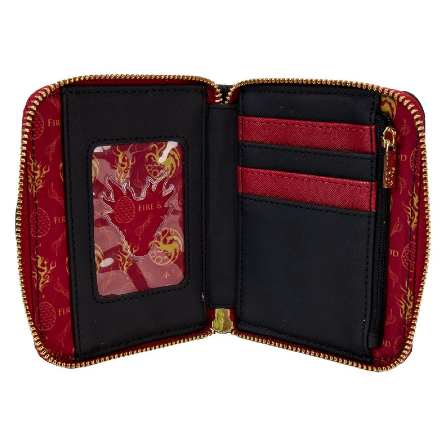 Pop Weasel - Image 4 of House Of The Dragon - All-Over Print House Targaryen Sigil Zip Around Wallet - Loungefly - Bags, Wallets & Purses - Image - Pop Weasel