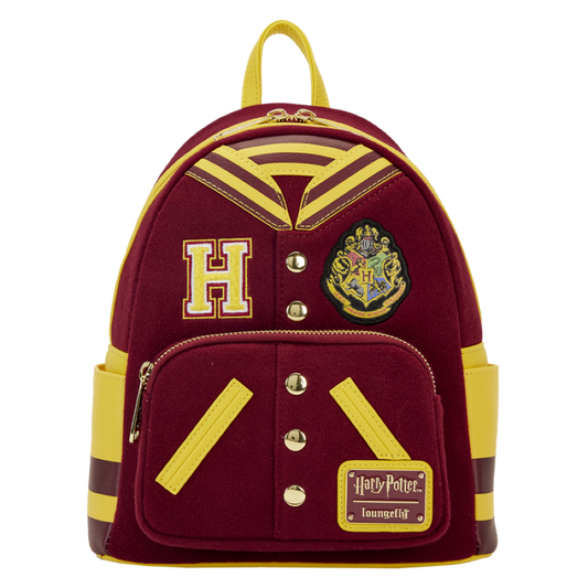 Pop Weasel Image of Harry Potter - Gryffindor Hogwarts Crest Varsity Jacket Mini Backpack - Loungefly