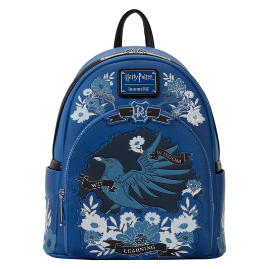 Pop Weasel Image of Harry Potter - Ravenclaw House Floral Tattoo Mini Backpack - Loungefly