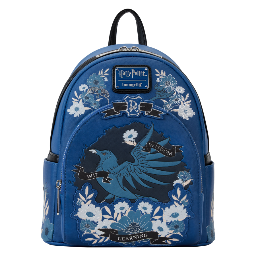 Pop Weasel Image of Harry Potter - Ravenclaw House Floral Tattoo Mini Backpack - Loungefly - Bags, Wallets & Purses - Image - Pop Weasel